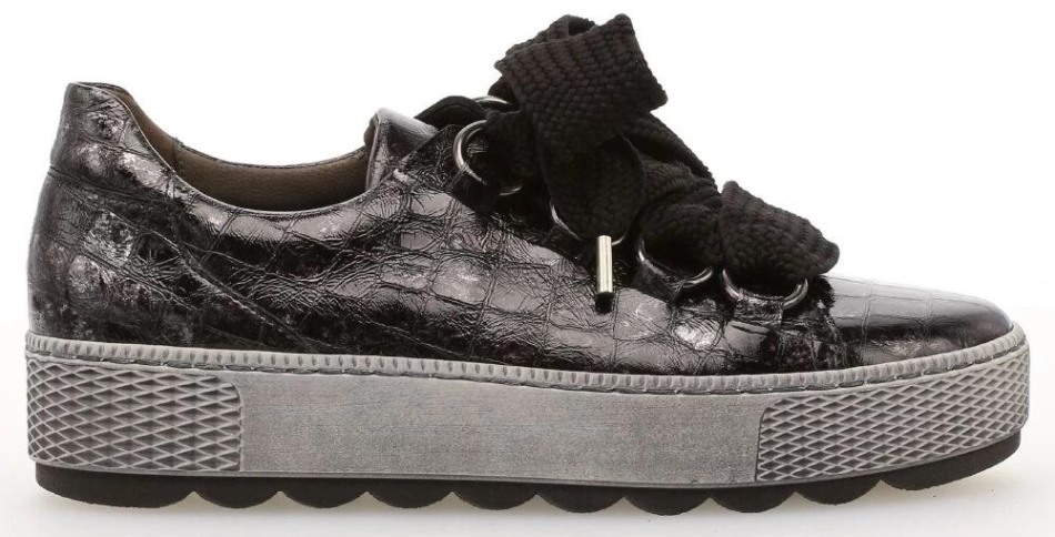 Gabour | Exclusive 36.536-67 - Sneaker Basse Cuir Noir