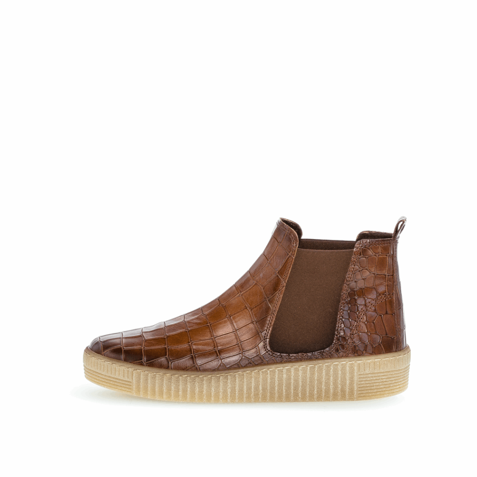 Whisky Kroko Chelsea Sneaker Gabor | Exclusif