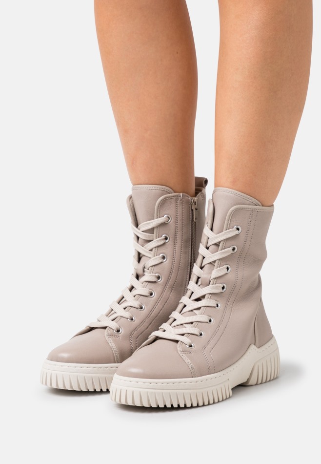 Gabor Nude Foncé/beige | Bottines à Lacets Exclusives