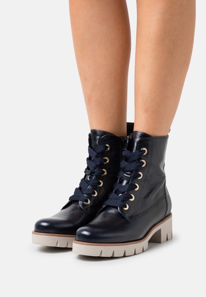 Bottines à Lacets Bleu Foncé Gabor | Exclusif