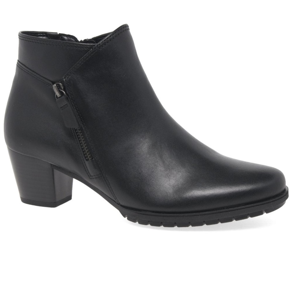 Gabor Noir | Bottines Exclusives Olivetti Pour Femme à Fermeture Zippée