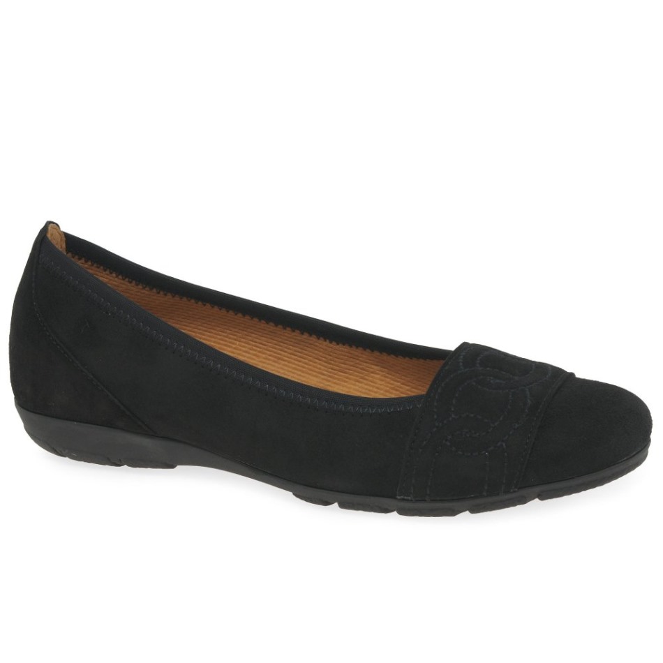Daim Noir Ressemblance Dames Chaussures Gabor | Exclusif