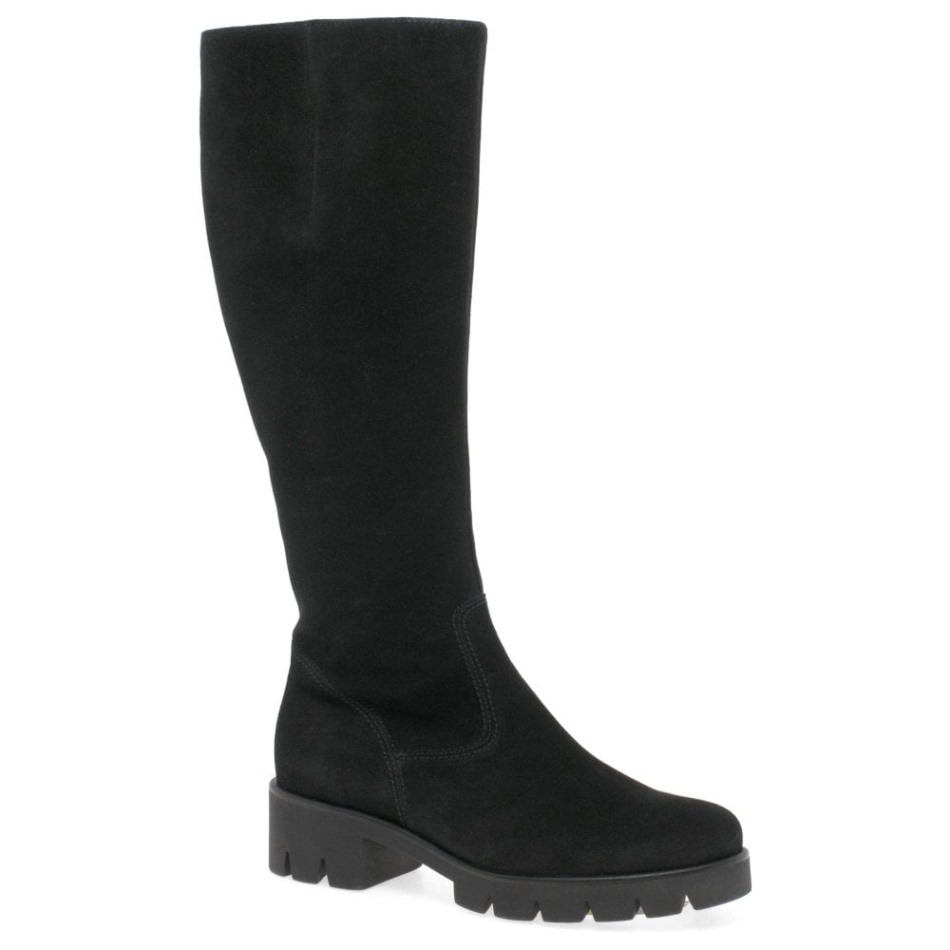 Bram( M) Bottes Longues Femme Nubuck Noir Gabor | Exclusif
