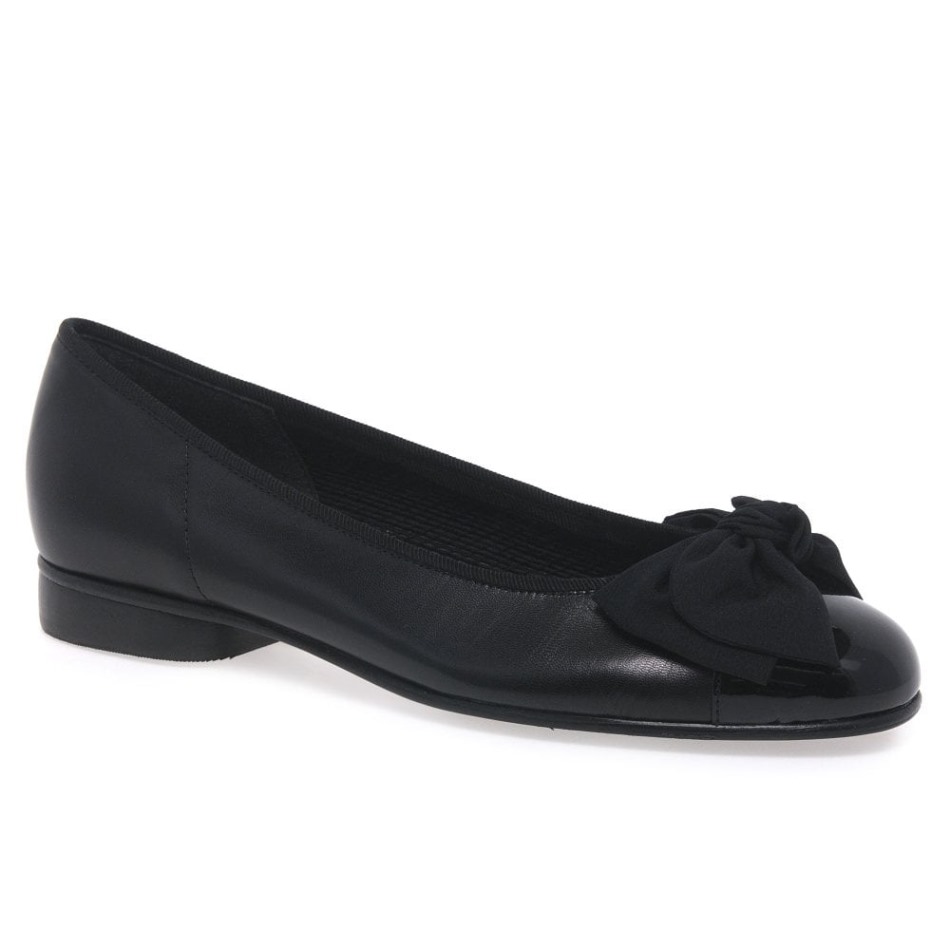 Gabour | Exclusif Amy Bow Trim Ballerines Femme Noir