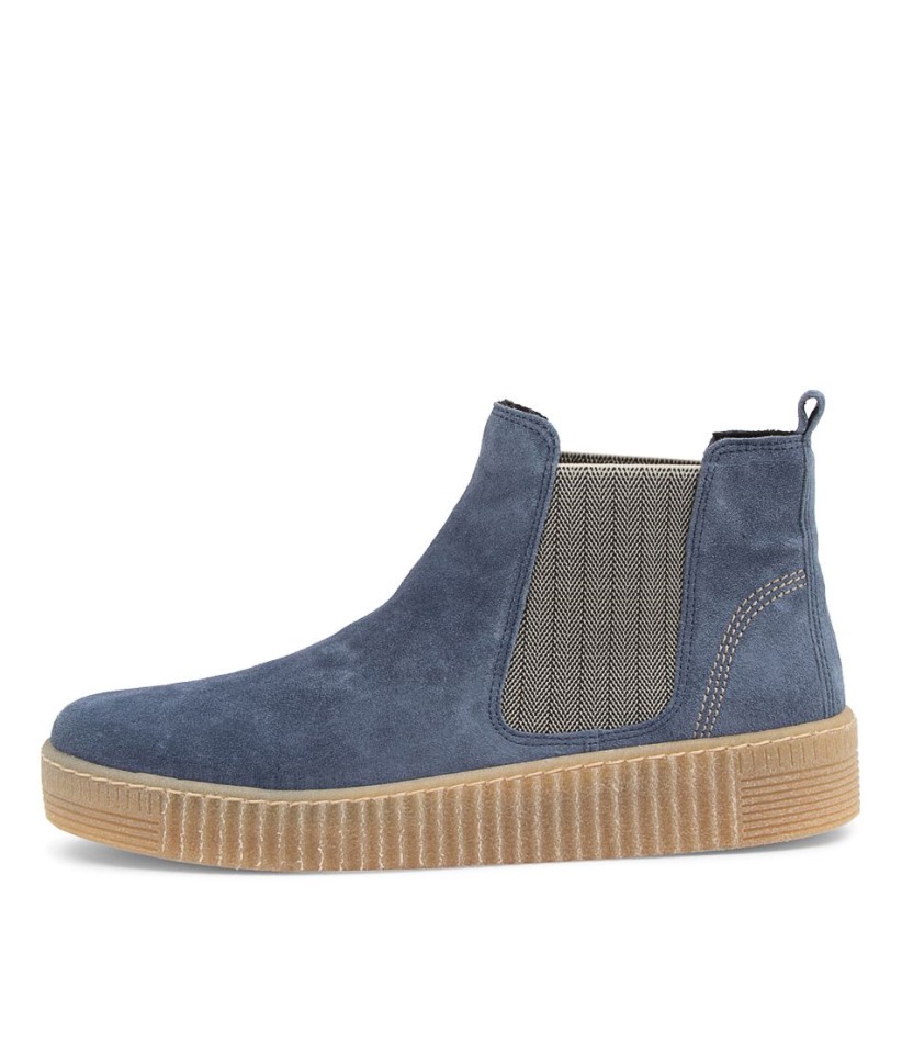 Gabour | Bottines Chelsea Exclusives En Daim Winterblau Angels