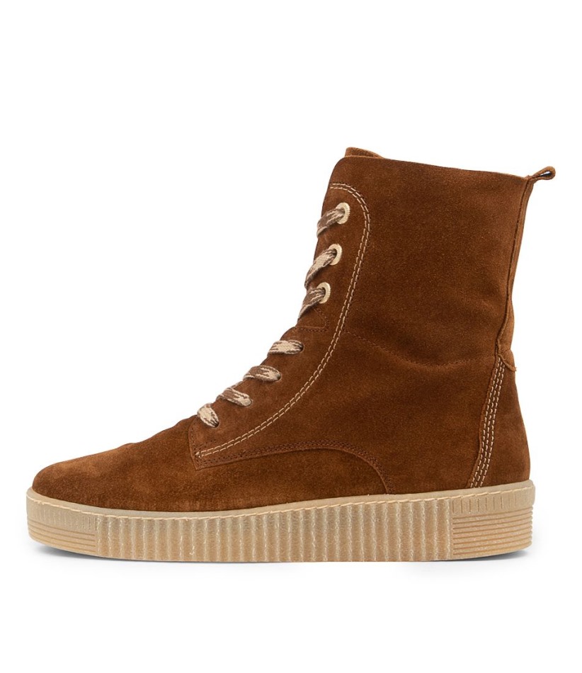 Gabour | Bottines Exclusives Arca En Daim Cognac