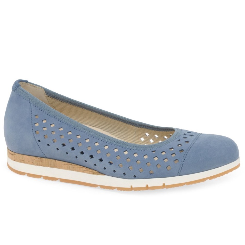 Gabour | Exclusif Berry Dames Punch Détail Chaussures Ciel Nubuck