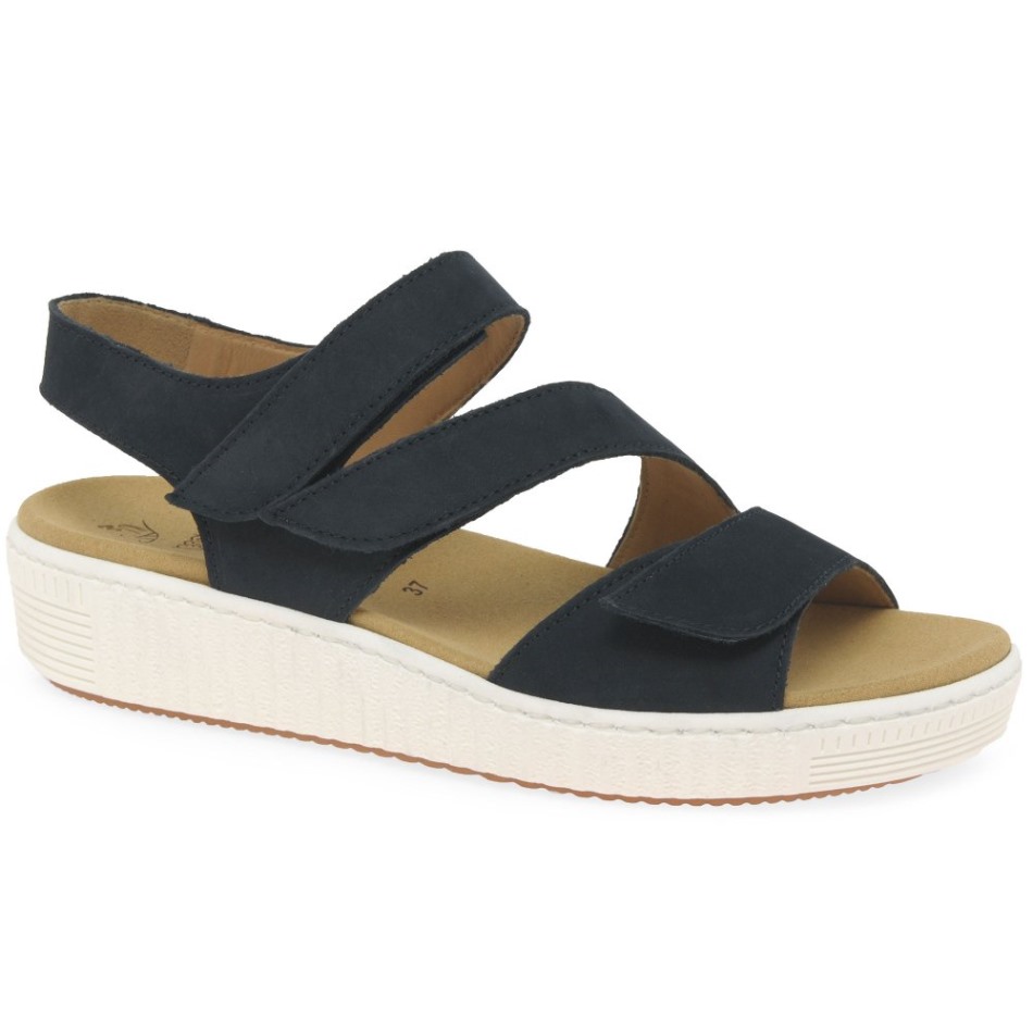Gabour | Sandales Exclusives Pour Femmes En Nubuck Marigold Bleu Nuit