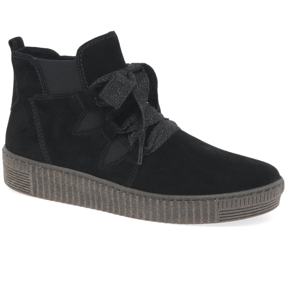 Lance Bottines Femme Gabor | Daim Noir Exclusif