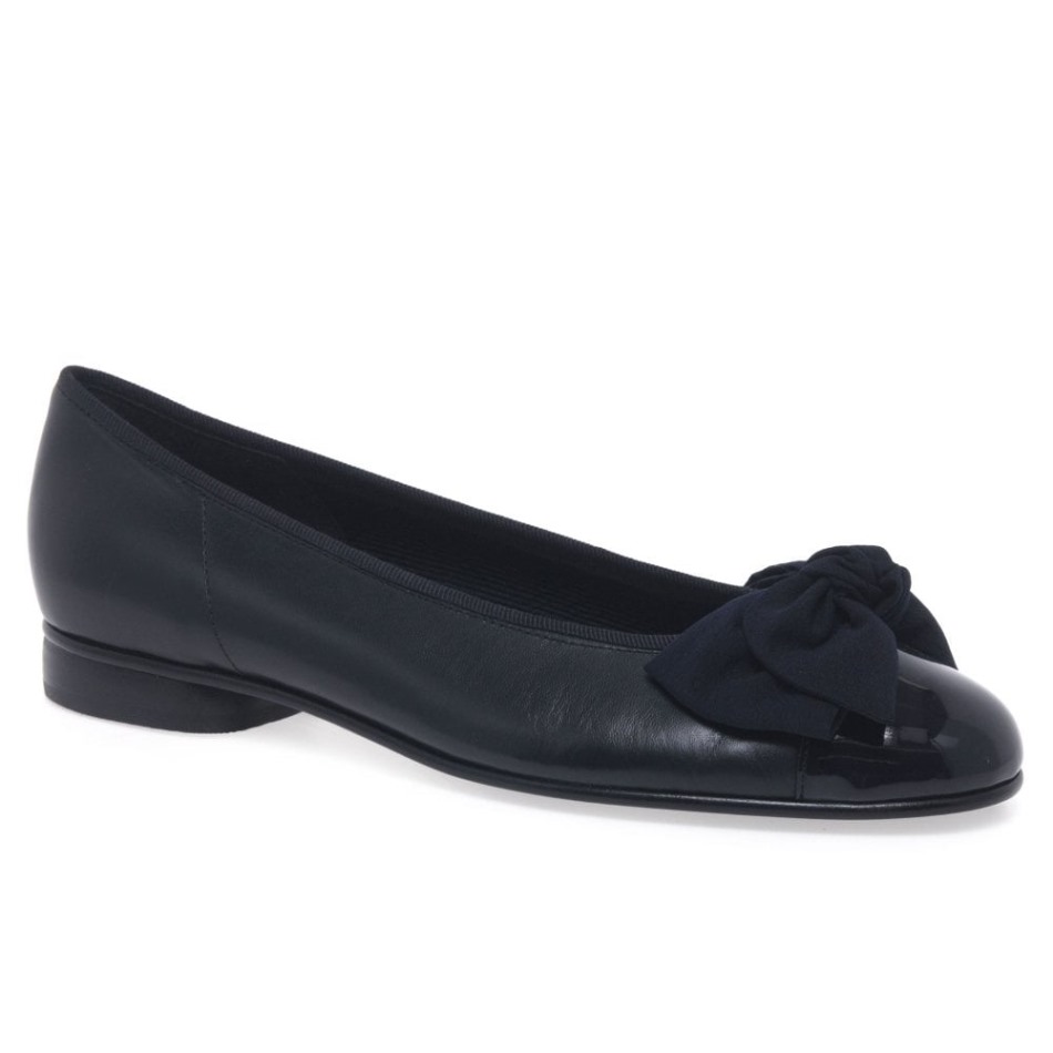 Gabor Marine | Ballerines Exclusives Amy Bow Trim Pour Femmes