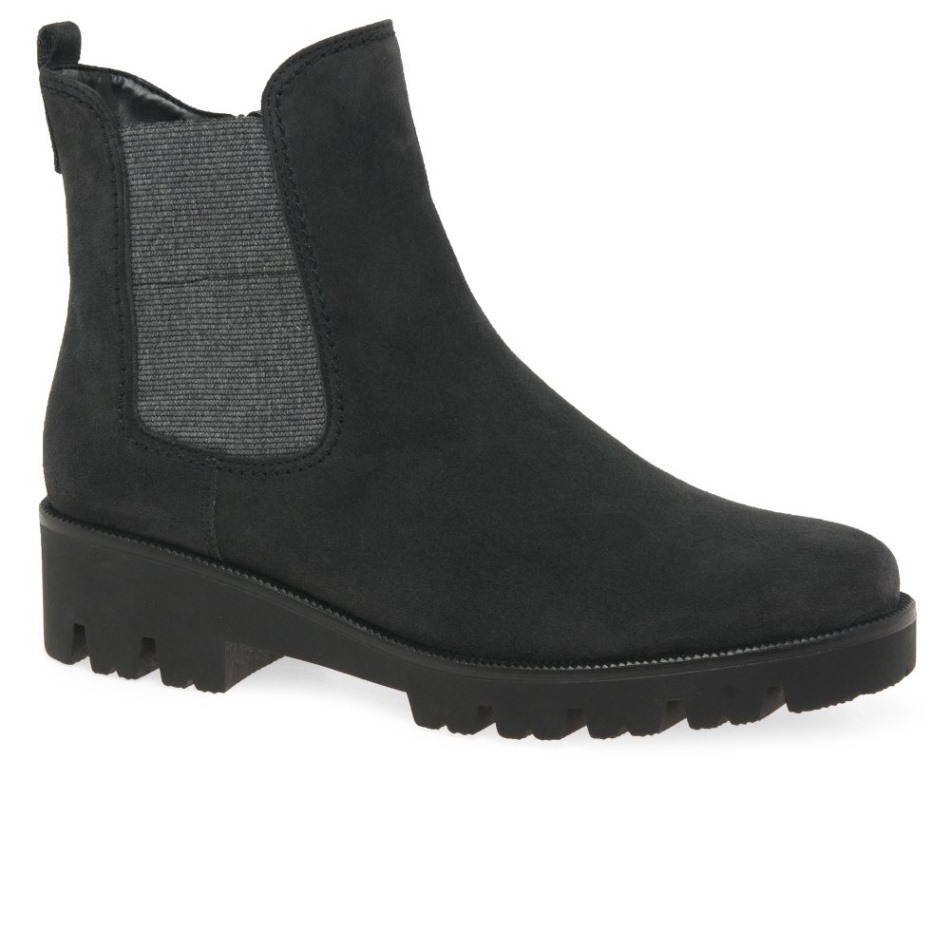 Bottes Chelsea Femme Newport Gabor | Daim Gris Foncé Exclusif