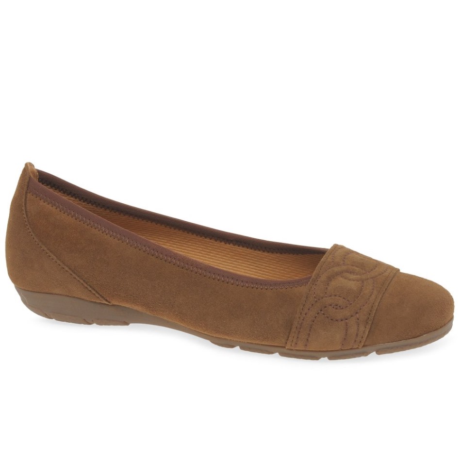 Ressemblance Dames Chaussures Gabor | Nouveau Daim Whisky Exclusif
